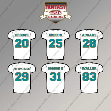 Miami Dolphins 2025 Away Jersey Magnets (Choose Your Player) Page 2