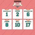 Miami Dolphins 2025 Away Jersey Wall Art Prints (Choose Your Player) Page 1