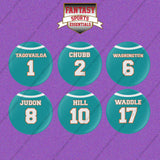 Miami Dolphins 2025 Home Jersey Button Pins (Choose Your Player) Page 1