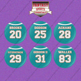 Miami Dolphins 2025 Home Jersey Button Pins (Choose Your Player) Page 2
