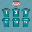Miami Dolphins 2025 Home Jersey Car Decals (Choose Your Player) Page 1