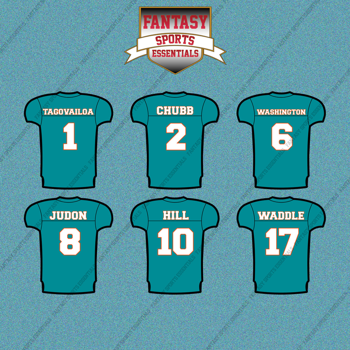 Miami Dolphins 2025 Home Jersey Car Decals (Choose Your Player) Page 1