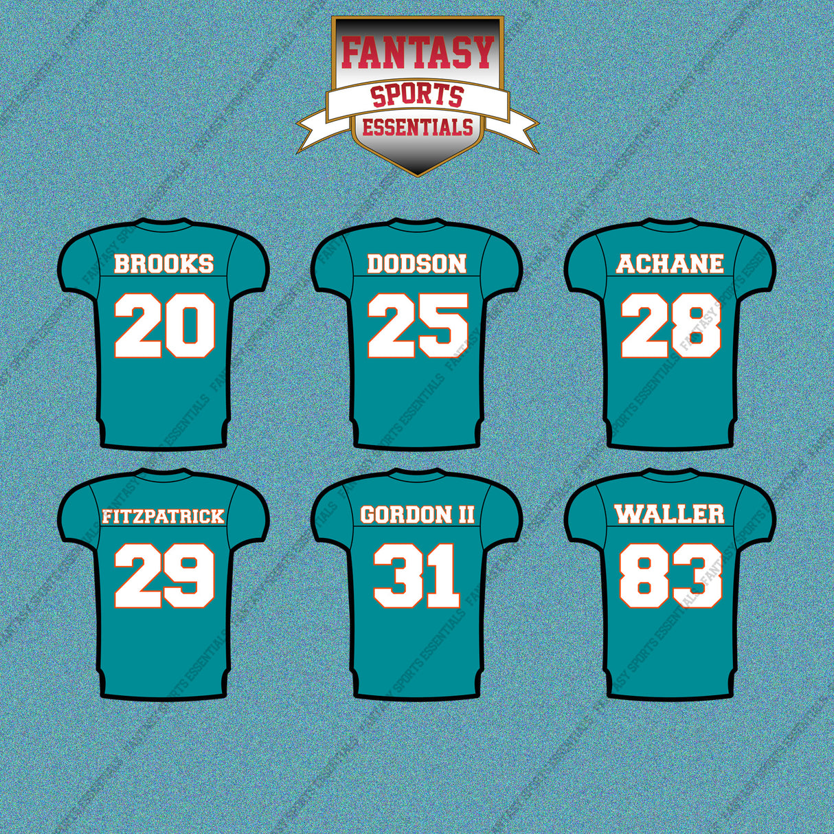 Miami Dolphins 2025 Home Jersey Car Decals (Choose Your Player) Page 2