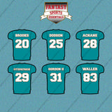 Miami Dolphins 2025 Home Jersey Car Decals (Choose Your Player) Page 2