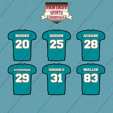 Miami Dolphins 2025 Home Jersey Car Decals (Choose Your Player) Page 2