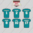 Miami Dolphins 2025 Home Jersey Glossy Stickers (Choose Your Player) Page 1