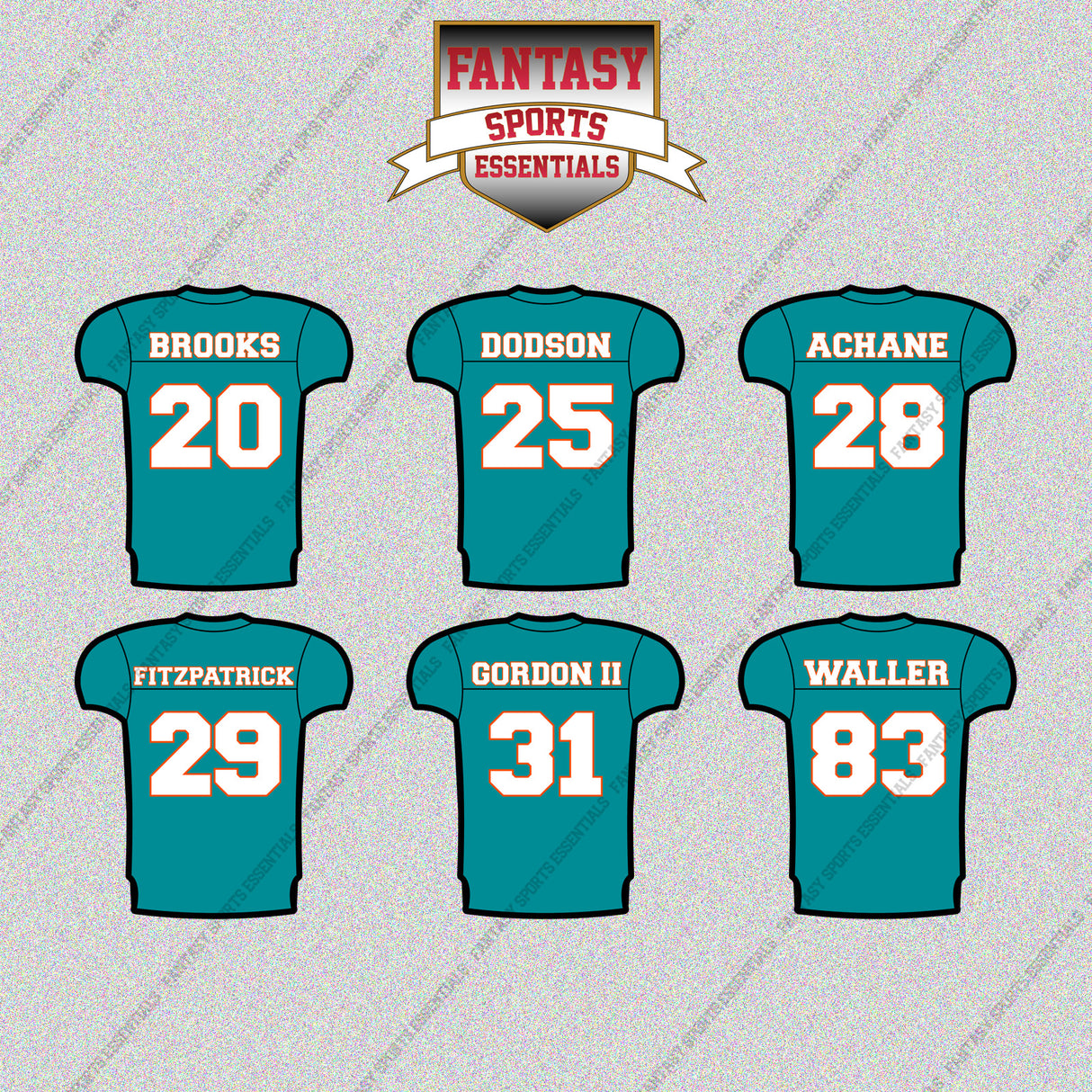 Miami Dolphins 2025 Home Jersey Glossy Stickers (Choose Your Player) Page 2
