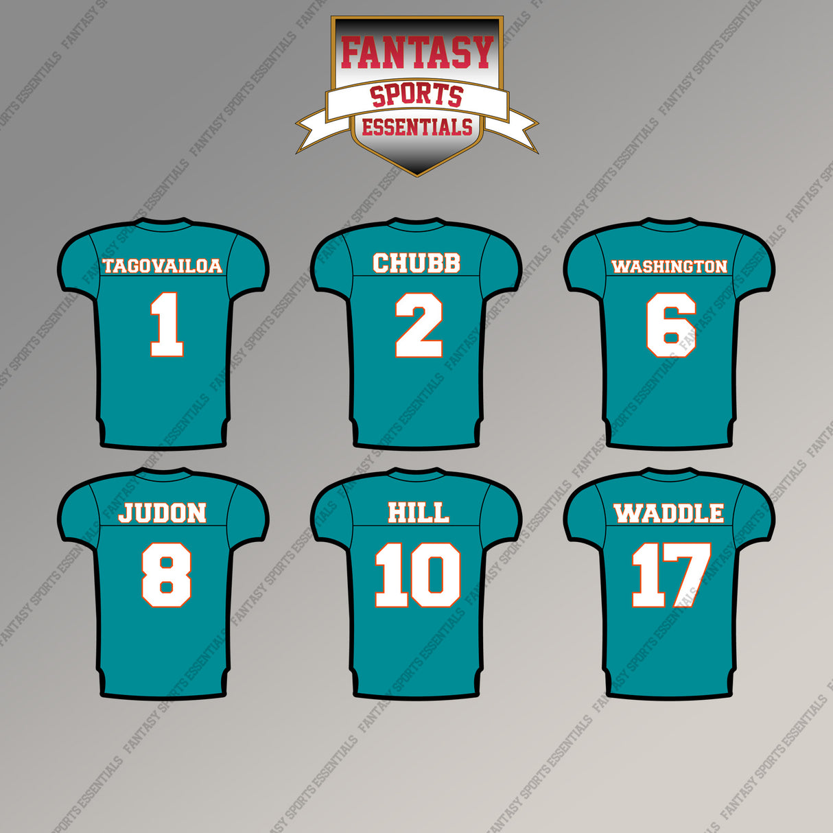 Miami Dolphins 2025 Home Jersey Magnets (Choose Your Player) Page 1
