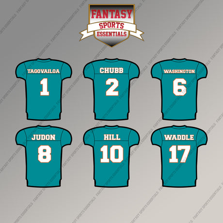 Miami Dolphins 2025 Home Jersey Magnets (Choose Your Player) Page 1