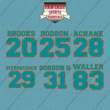 Miami Dolphins 2025 Name and Number Car Decals (Choose Your Player) Page 2