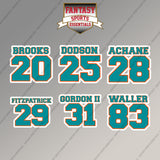 Miami Dolphins 2025 Name and Number Magnets (Choose Your Player) Page 2