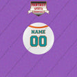 Miami Dolphins Personalized Current Away Jersey Buttons