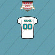 Miami Dolphins Personalized Current Away Jersey Car Decals