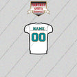 Miami Dolphins Personalized Current Away Jersey Glossy Stickers