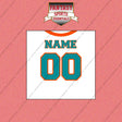 Miami Dolphins Personalized Current Away Jersey Wall Art Prints