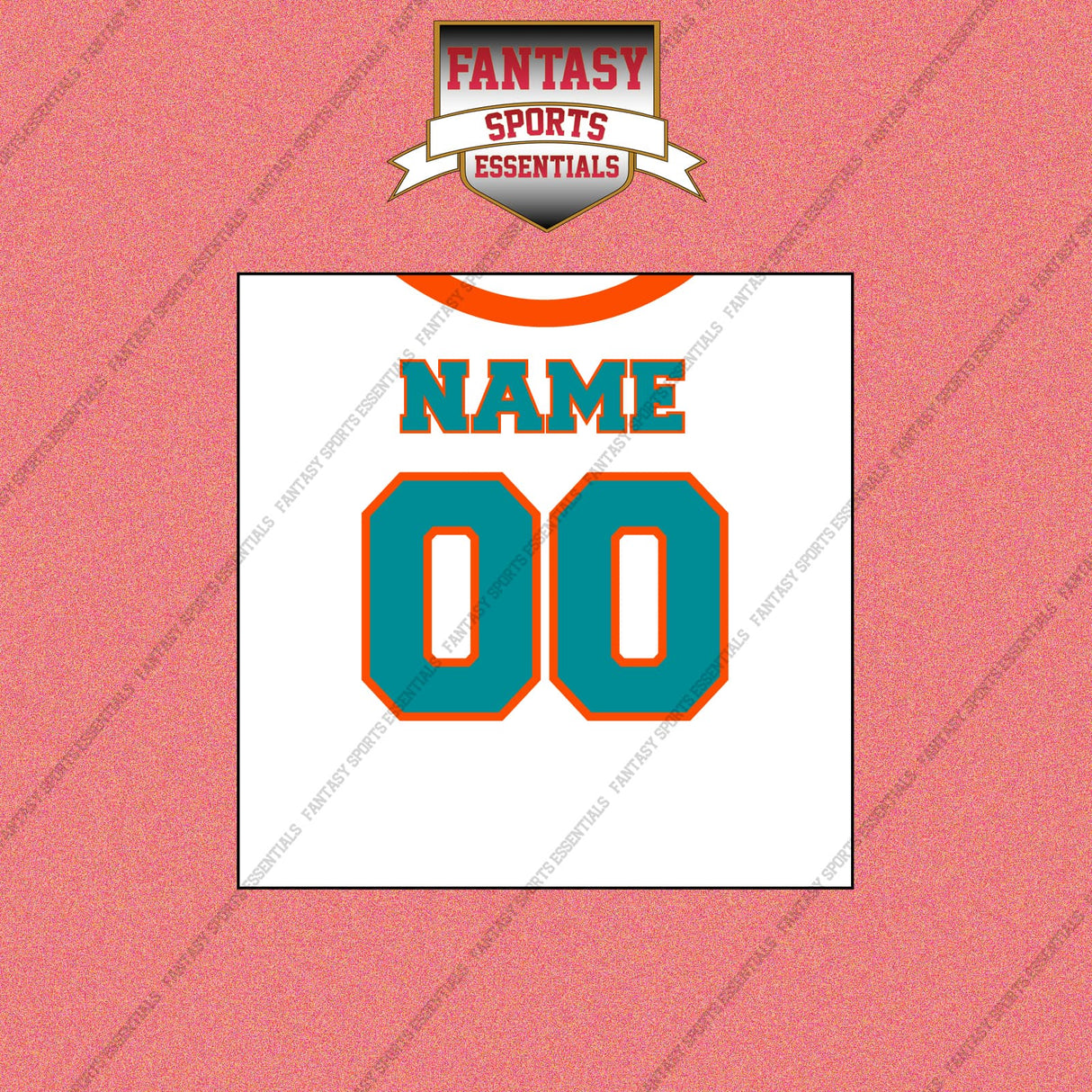 Miami Dolphins Personalized Current Away Jersey Wall Art Prints