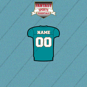 Miami Dolphins Personalized Current Home Jersey Car Decals