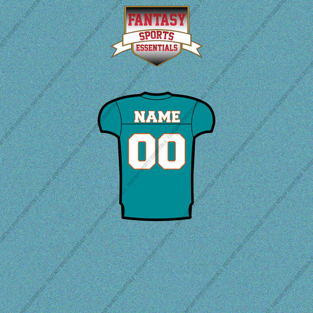 Miami Dolphins Personalized Current Home Jersey Car Decals
