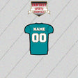 Miami Dolphins Personalized Current Home Jersey Glossy Stickers