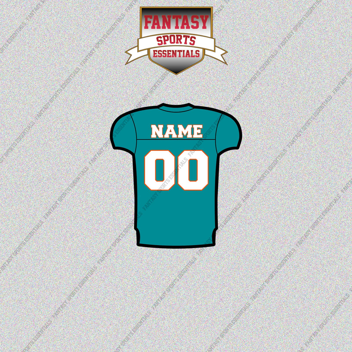 Miami Dolphins Personalized Current Home Jersey Glossy Stickers