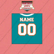Miami Dolphins Personalized Current Home Jersey Wall Art Prints