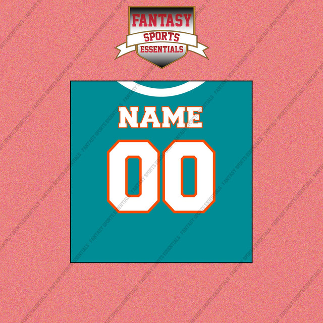 Miami Dolphins Personalized Current Home Jersey Wall Art Prints
