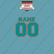 Miami Dolphins Personalized Current Name and Number Car Decals