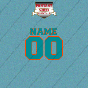 Miami Dolphins Personalized Current Name and Number Car Decals