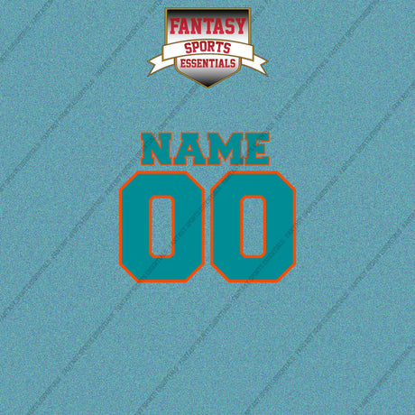 Miami Dolphins Personalized Current Name and Number Car Decals