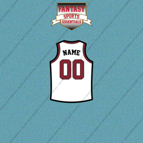 Miami Heat Personalized Current Away Jersey Car Decals