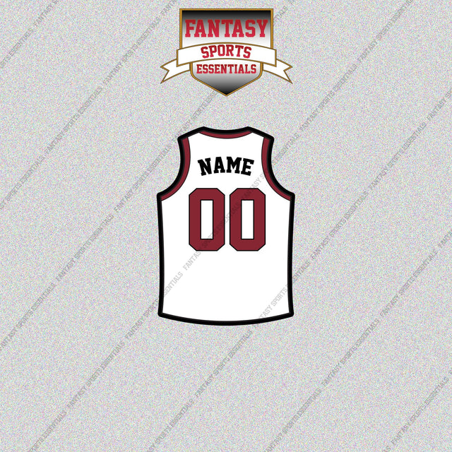 Miami Heat Personalized Current Away Jersey Glossy Stickers