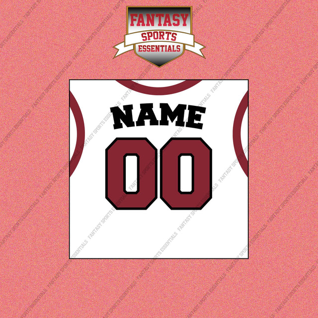 Miami Heat Personalized Current Away Jersey Wall Art Prints