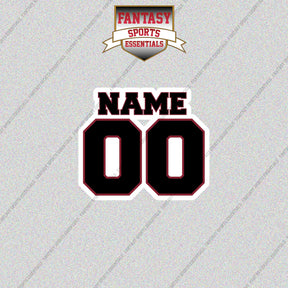 Miami Heat Personalized Current Name and Number Glossy Stickers