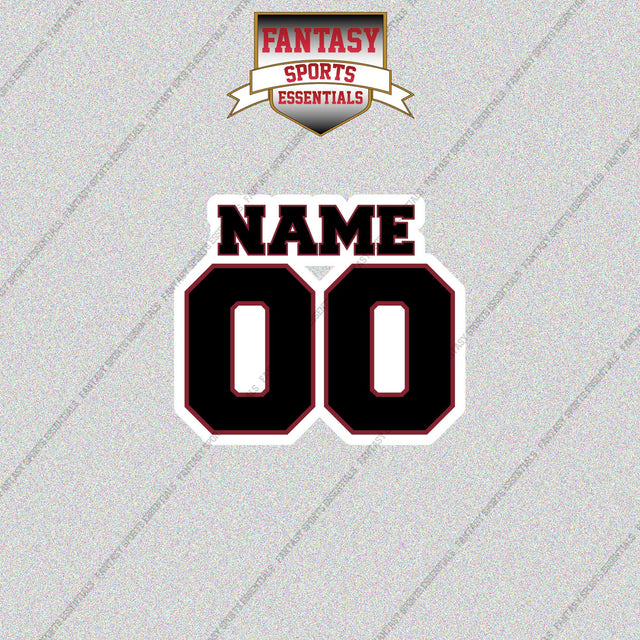 Miami Heat Personalized Current Name and Number Glossy Stickers
