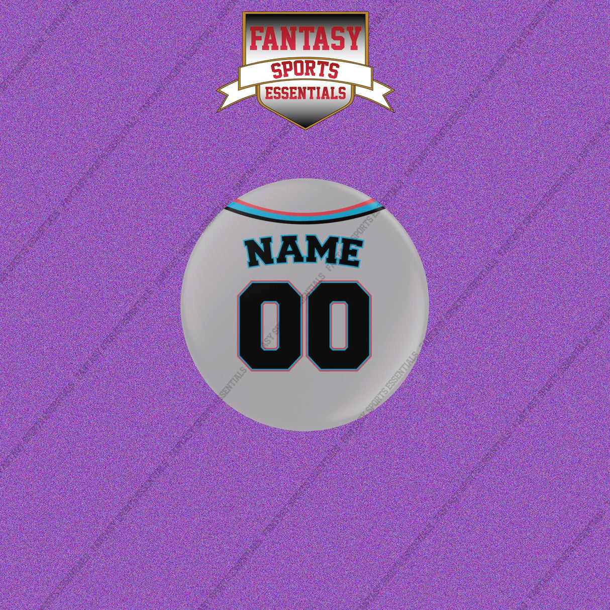 Miami Marlins Personalized Current Away Jersey Buttons