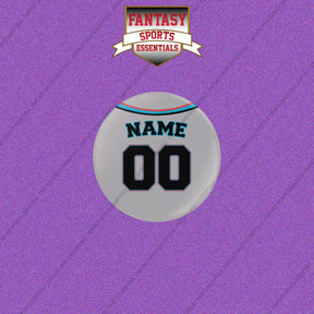 Miami Marlins Personalized Current Away Jersey Buttons