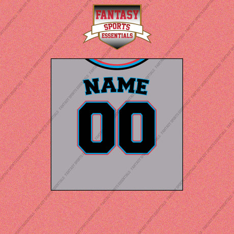 Miami Marlins Personalized Current Away Jersey Wall Art Prints