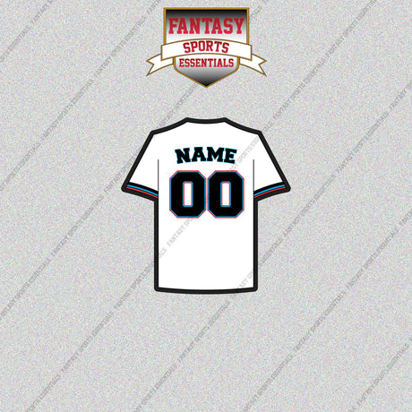 Miami Marlins Personalized Current Home Jersey Glossy Stickers