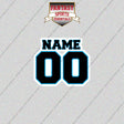 Miami Marlins Personalized Current Name and Number Glossy Stickers