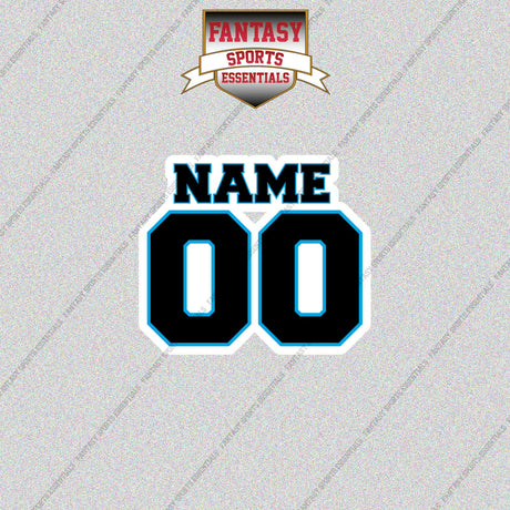 Miami Marlins Personalized Current Name and Number Glossy Stickers
