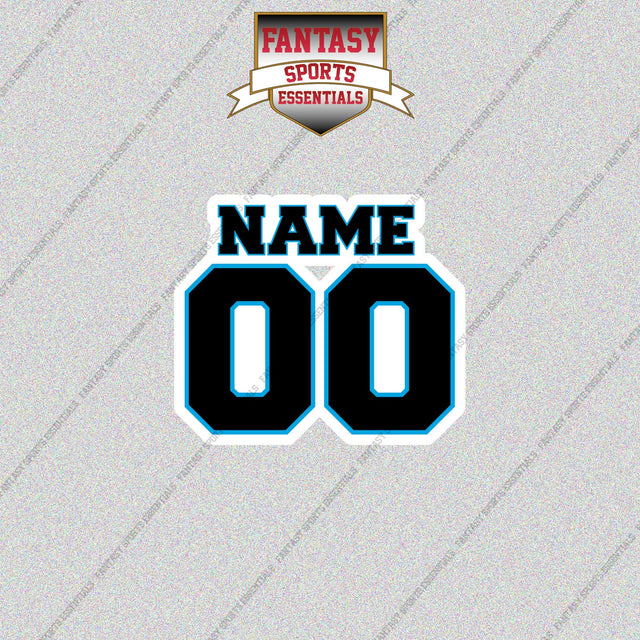 Miami Marlins Personalized Current Name and Number Glossy Stickers