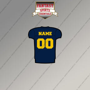 Michigan Wolverines Football Personalized Current Home Jersey Magnets