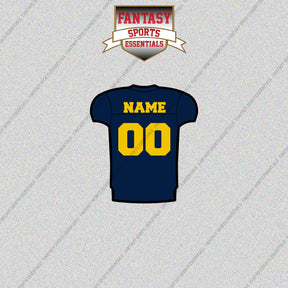 Michigan Wolverines Football Personalized Home Jersey Glossy Stickers