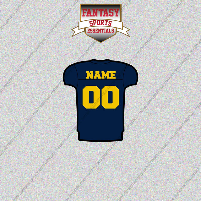 Michigan Wolverines Football Personalized Home Jersey Glossy Stickers