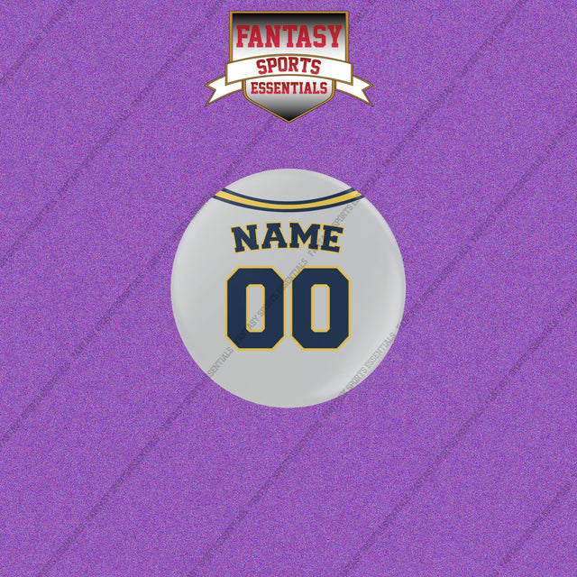 Milwaukee Brewers Personalized Current Away Jersey Buttons