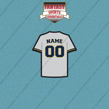 Milwaukee Brewers Personalized Current Away Jersey Car Decals