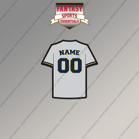 Milwaukee Brewers Personalized Current Away Jersey Magnets
