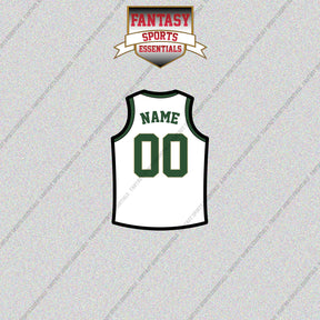 Milwaukee Bucks Personalized Current Away Jersey Glossy Stickers
