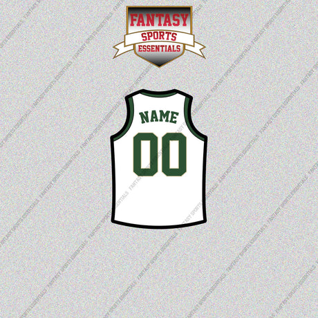 Milwaukee Bucks Personalized Current Away Jersey Glossy Stickers