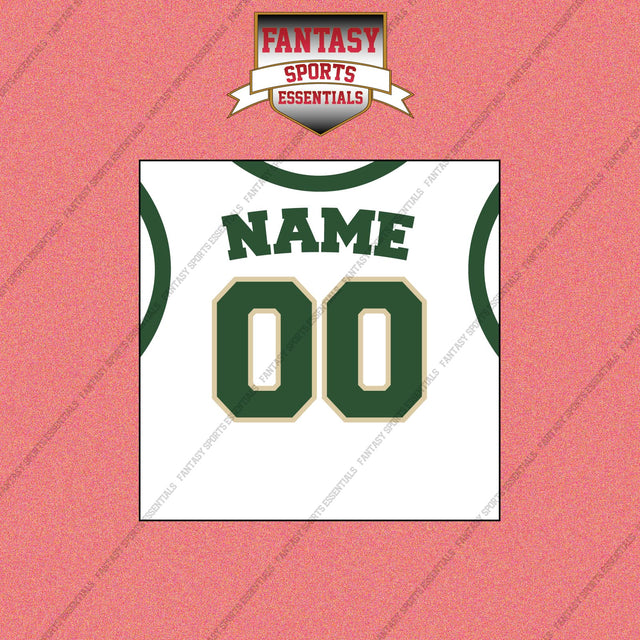 Milwaukee Bucks Personalized Current Away Jersey Wall Art Prints